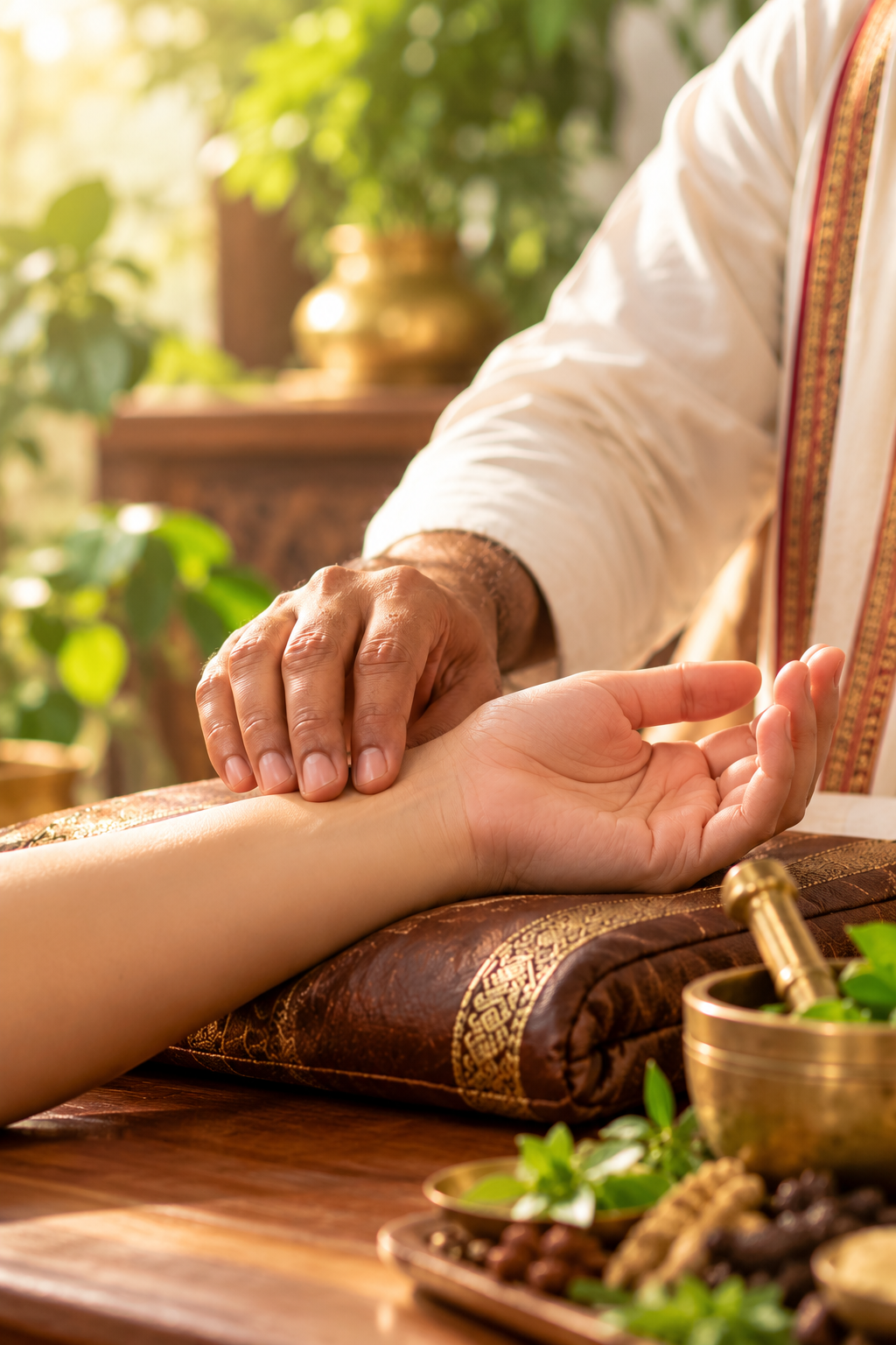 नाड़ी परीक्षा — Nadi Pariksha pulse reading