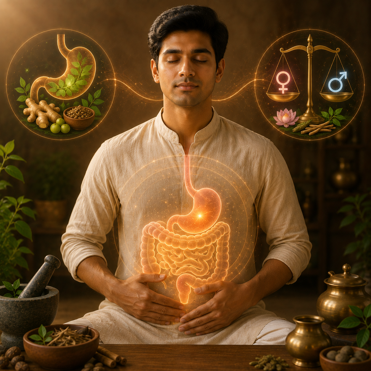 पाचन और हार्मोनल संतुलन